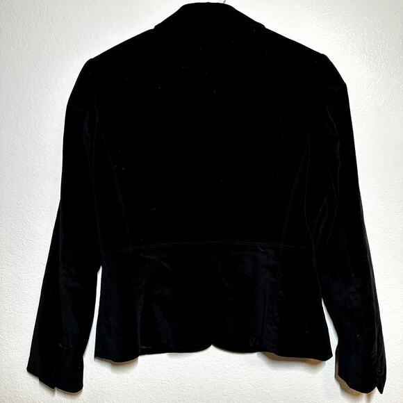 Tahari Velvet Blazer Suit Jacket Two-Button Notch Lapel Black 6 Petite - Picture 5 of 5